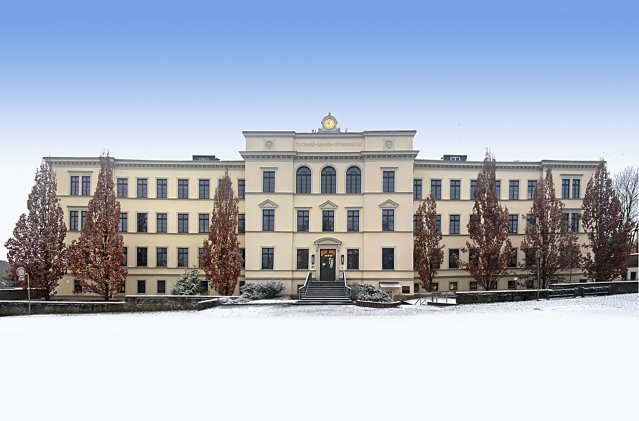 Thomas-Mann-Gymnasium im Januar 2021